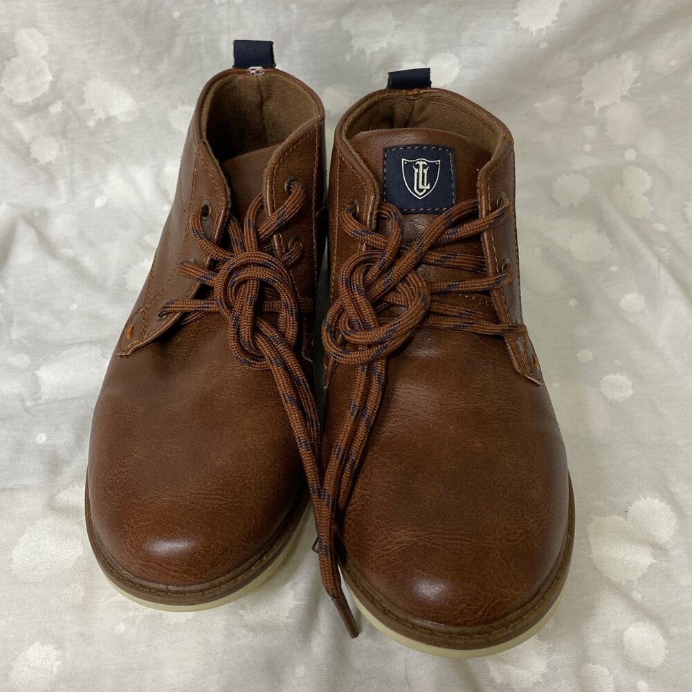 London Underground Boys Brown Dress Shoe Size 3M Charles